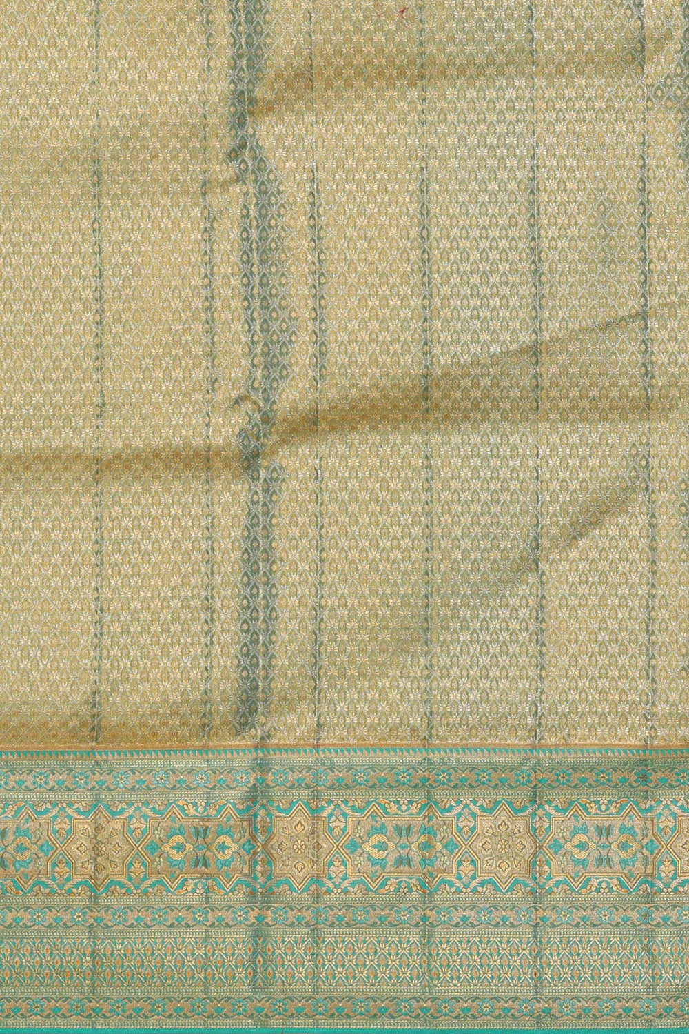 Image of Kanchipattu Mustard Yellow Tissue Brocade Saree